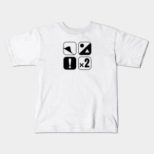 Gunpla Symbols V.1 Black Kids T-Shirt